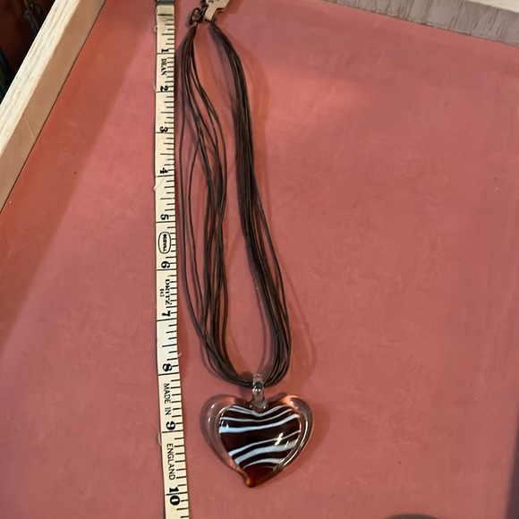 NWT brown boho heart necklace - Picture 6 of 7